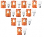 Halonix 10 Watt B22 Led Cool Day Light Bulb, Pack Of 10, White