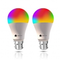 Zunpulse Wifi Enabled Smart Led Bulb B22 10-Watt Compatible With Amazon Alexa And Google Assistant (16 Million Colors + Tunable White + Dimmable)(Pack Of 2)