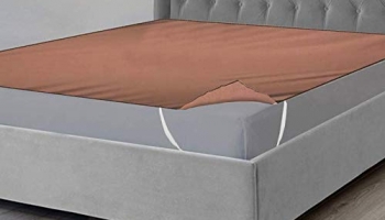 Fun Homes Self Design Pvc Waterproof King Size Mattress Protector/Baby Plastic Sheet Protector (Brown, Standard, 78″” X72)