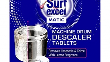 Surf Excel Washing Descaler Drum For Fully Automatic Washing Machine, 100G (6 Tablets 20G Each), White