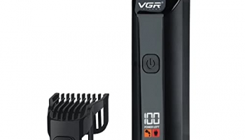 Vgr V-929 Professional Rechargeable Hair Trimmer With Led Display Runtime:100 Min Trimmer For Men (Black)