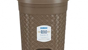Kolorr Stitch Pedal Waste Bin Modern Design Trash Can Plastic Dustbin – 7L (Brown)