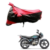 Adroitz Bike Body Cover For Hero Splendor Pro (Black And Red)