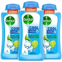 Dettol Body Wash And Shower Gel For Women And Men, Cool (Pack Of 3 – 250Ml Each) | Soap-Free Bodywash | 12H Complete Odour Protection