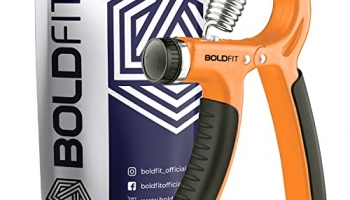 Boldfit Adjustable Hand Grip Strengthener, Hand Gripper For Men & Women For Gym Workout Hand Exercise Equipment To Use In Home For Forearm Exercise, Finger Exercise Power Gripper (40 Kg) Orange