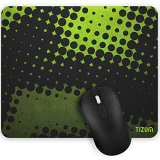 Tizum Mouse Pad/ Computer Mouse Mat With Anti-Slip Rubber Base | Smooth Mouse Control | Spill-Resistant Surface For Laptop, Notebook, Macbook Pro, Gaming, Laser/ Optical Mouse, 9.4”X 7.9”, Black-Green