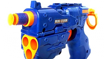 Lattice Soft Foam Blaster Dart Gun Unbreakable Toy 7037 For Kids,Safe For Kids To Use