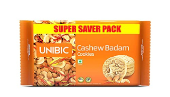 Unibic Cookies, Cashew Badam Cookies, 500G | Kaju Biscuit | Cashew Biscuits | Almond Cookies | Unibic Cashew Badam Cookies | Kaju | Cashew | Badam