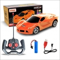 Seedo Rechargeable Remote Control Racer Car High Speed Racing Sports Car With Led Headlights, High Gloss Anti Scratch 1: 24 Scale Fast Rc Vehicle Toy For Kids 8+ Years (Pack Of 1, Orange)