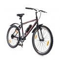 Urban Terrain Ut7000S26 Tokyo City Bike With Complete Accessories, Free Cycling Event & Ride Tracking App By Cultsport (Frame: 18 Inches, Ideal For Unisex, Black – Red)