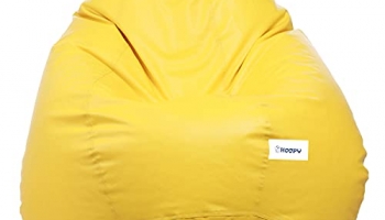 Hoopy Classic Bean Bag Cover Without Beans (Xxxl, Yellow) | Ideal For Office And Home Use | Premium Fabric & Craftsmanship