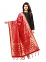 Kanchnar Women’S Silk Banarasi Dupatta (69Fd558; Red; Jacquard (Banarasi))