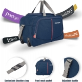 Provogue (Expandable) Pro-56L Travel Bag Waterproof Polyester Lightweight 50 L Luggage With 2 Wheels Duffel With Wheels (Strolley)