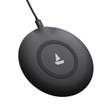 Boat Floatpad 300 Qi Certified Wireless Charger With 6Mm Transmission Range, Smart Ic Protection Against Damage & 1 Type C Output Cable(Carbon Black)