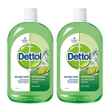 Dettol Liquid Disinfectant For Floor Cleaner, Surface Disinfection, Personal Hygiene (Lime Fresh, 500Ml, Pack Of 2)