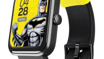 Boat Xtend Smartwatch Batman Edition With Alexa Built-In, 1.69” Hd Display, Multiple Watch Faces, Stress Monitor, Heart & Spo2 Monitoring, 14 Sports Modes, Sleep Monitor, 5 Atm(Knight Black)