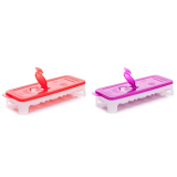 Signoraware Ice Cube Tray With Tpe Easy Release Base With Removable Lid, 14 Cubes, Bpa Free, Red + Signoraware Ice Cube Tray With Tpe Easy Release Base With Removable Lid, 14 Cubes, Bpa Free, Purple