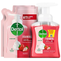 Dettol Foaming Handwash Pump + Refill Combo, Strawberry (250Ml + 200Ml) Pack Of 2 | Rich Foam | Moisturizing Hand Wash | Soft On Hands