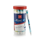 Cello Aqua Gel Pens Jar- Pack Of 25 Pens | Blue Gel Pen | Gel Pens For Students | Gel Pens For Smooth Writing | Dark Ink Gel Pens | Waterproof Ink Gel Pens