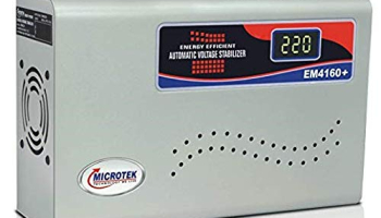 Microtek Em4160 Automatic Voltage Digital Display Wall Mounted Stabilizer For Ac Up To 1.5 Ton (Metallic Grey)