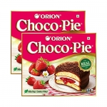 Orion Strawberry Choco Pie – 2 X 12 Piece Pack (24 Pies)| Centre-Filled Chocolate Biscuit