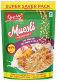 Kwality Crunchy Muesli Mixed Fruit, Zero Cholesterol And Trans Fat- No Added Refined Sugar, No Added Artificial Flavor And Color, Super Saver Pack 800G