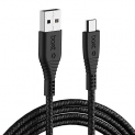 Boat Micro Usb 55 Tangle-Free, Sturdy Type C Cable With 3A Fast Charging & 480Mbps Data Transmission(Black)