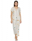 Indigo Women’S Rayon Regular Fit Night Suit (Ss20-Ind1222_Multi_L)