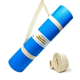 Boldfit Yoga Mat For Women And Men With Carry Strap Eva Material 4Mm Extra Thick Exercise Mat For Workout Yoga Fitness Pilates And Meditation, Anti Tear Anti Slip For Home & Gym Use – Blue