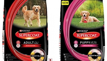 Purina Supercoat Adult Dry Dog Food, Chicken, 2Kg Pack & Supercoat Puppy All Breed Dry Dog Food, Chicken- 3Kg Pack, Small