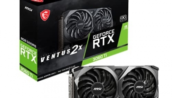 Msi Geforce Rtx 3060 Ti Ventus 2X 8G Ocv1 Lhr 8 Gb Gddr6 256-Bit Gaming Graphic Card, Pci_E_X16