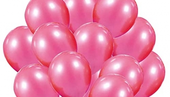 Crackles Pink Metallic Balloons For Happy Birthday Decorations ,Baby Shower,Party Supplies,Bachelorette Bride To Be 50 Pc