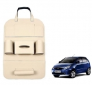 Oshotto Car Backseat Storage Organizer Phone Holder,Multi-Pocket For Bottles, Tissue Boxes,Kids Toy Storage And Great Travel Accessory Compatible With Tata Vista/Bolt (Beige)