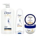 Dove Intense Repair Shampoo + Conditioner + Mask Combo | For Dry And Damaged Hair | Enriched With Fibre Actives | Strengthening Shampoo For Smooth & Strong Hair