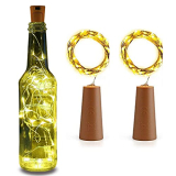 Niyamax Pack Of 1 Wine Bottle Cork Copper Wire String Lights (2 Meter 20 Led In Each) – Indoor Outdoor Light Decoration For Home Birthday Party, Medium