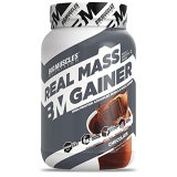 Bigmuscles Nutrition Real Mass Gainer [1Kg, Chocolate] | Lean Whey Protein Muscle Mass Gainer, Complex Carbohydrates, 1000 Calories