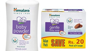 Himalaya Baby Powder, 700G And Gentle Soap Value Pack, 4 * 75G Combo
