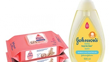 Johnson’S Baby Skincare Wipes With Lid, 144’S +Johnson’S Baby Top To Toe Wash 500Ml