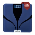 Lifelong Llws27 Digital Weighing Scale|Glass Weighing Scale Machine|Electronic Bathroom Scales & Weight Machine For Home & Human Balance With 2 Years Warranty & Battery Included (Blue)