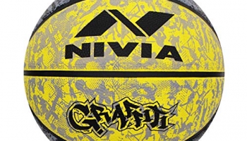 Nivia Graffiti Basketball – Size: 7 (Yellow)