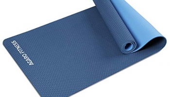 Agaro Yoga Mat For Women & Men, Tpe, Eco Friendly Non Slip Classic Pro Exercise Mat For Home Workout Pilates/ Floor Exercises /Gymnastics / Meditation With Carry Bag & Strap, 6 Feet,1Pcs, (Sky Blue)