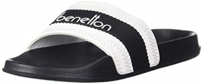 United Colors Of Benetton Men’S White Slide Sandal-8 Uk (20A8Slid9129I)