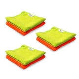 Gizga Essentials Microfiber Cloth, 240 Gsm, Highly Absorbent Multipurpose Cloth For Laptop, Mobile Screen Cleaning, Automotive Microfibre Towels For Car Bike Cleaning Polishing, Kitchen Cloth, 6 Units