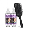 Livon Hair Serum For Women For Dry And Rough Hair, 24-Hour Frizz-Free Smoothness, 100 Ml (Pack Of 2) With Vega Hair Brush