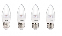 Wipro Polycarbonate Garnet Base E27 3-Watt Led Bulb (Pack Of 4, Cool Day Light)