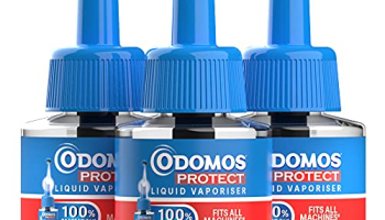Odomos Protect Mosquito Repellent Liquid Vaporiser Refill (Pack Of 3) | Fits All Standard Machines | Kills Dengue Mosquitoes