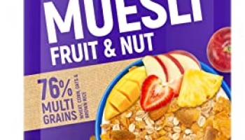 Kwality Crunchy Muesli Fruit & Nut | Goodness Of Multigrain | High In Fibre Source | Vitamin | Iron | Protein [1Kg Jar] [Pack Of 1]