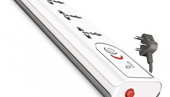 E-Tech I Book 4+1 Power Strip With Safety Shutter And International Socket