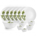 Cello Opalware Dazzle Robinia Dinner Set, 19Pcs, White, Medium