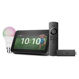 Echo Show 5-2Nd Gen (Black) Combo With Fire Tv Lite And Zoook 9W Smart Bulb
